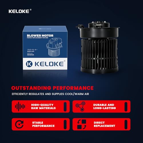 Image of KELOKE Front HVAC Heater Blower Motor Fan Compatible with Nissan Rogue 2014 2015 2016 2017 2018 2019, Rogue Sport 2017 2018 2019, Front Side, Replace# 700323 27226-4BU0A