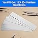 12 Pieces 304 Stainless Steel Strips, Stainless Steel Shim Stock Assortment, 1