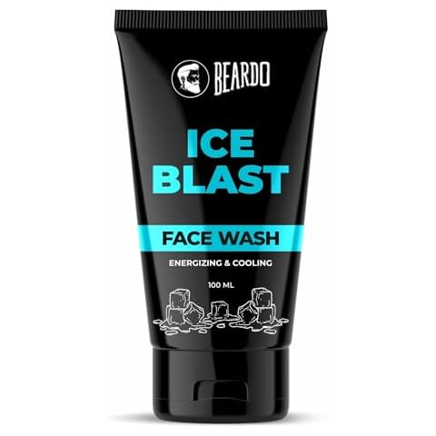 BEARDO Ice Blast Cooling Facewash for Men, 100 ml | INSTANT Icy freshness | Aloe Vera Face wash, Vitamin E & Menthol for cool lock technology | Refreshing & Hydrating facewash Cover