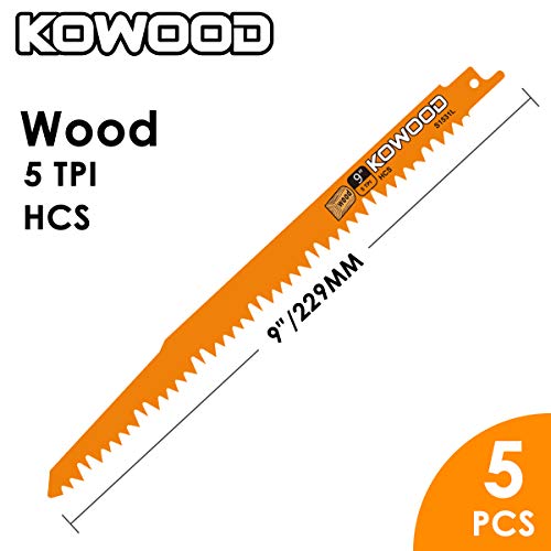 KOWOOD 9" Wood Cutting Reciprocating Saw Blade