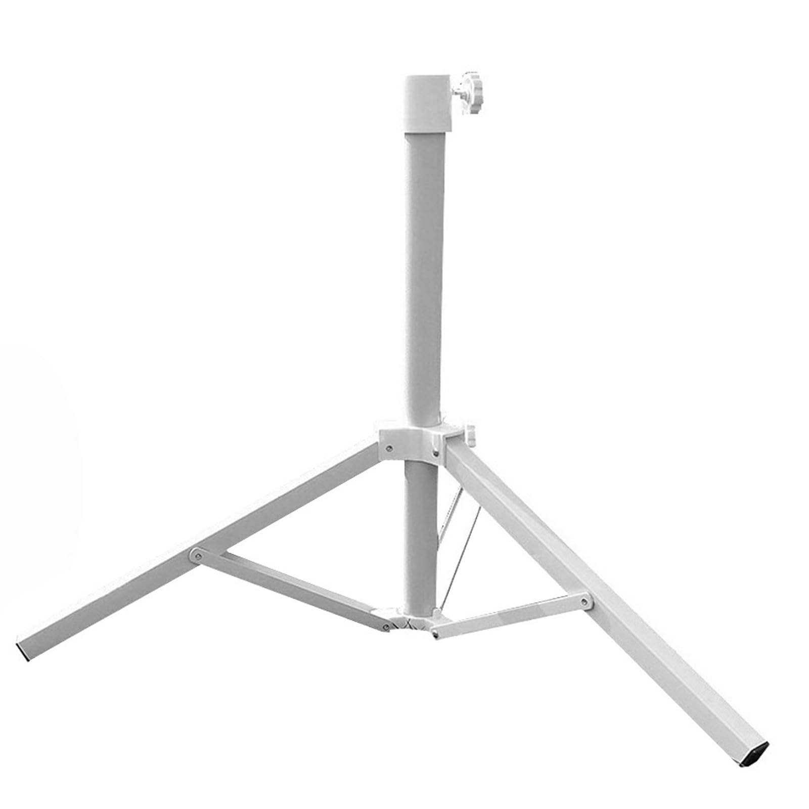 Support parasol de jardin anti-basculement en fer blanc à base triangulaire