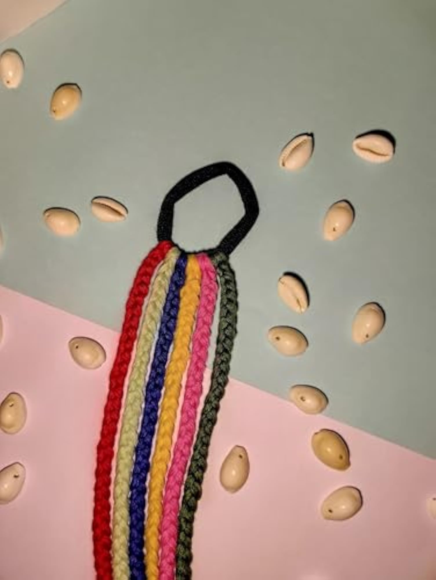 Bohemian Hair Braids with Cowrie Shells & Beads, Clip-On Extensions