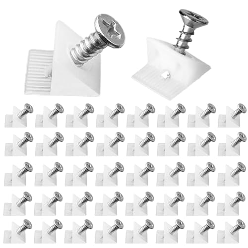 120 Pcs Équerre de Fixation Renfort Fond de Tiroir, Cales en Plastique avec Vis pour Meuble,...
