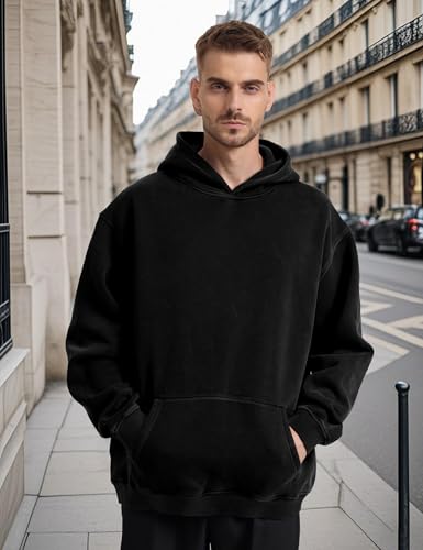 Image of Hatant Oversized Hoodie Sweatshirts for Men Couples Heavyweight Hoodies Pullover Vintage Mens Acid Wash Sweaters Clothes 2026