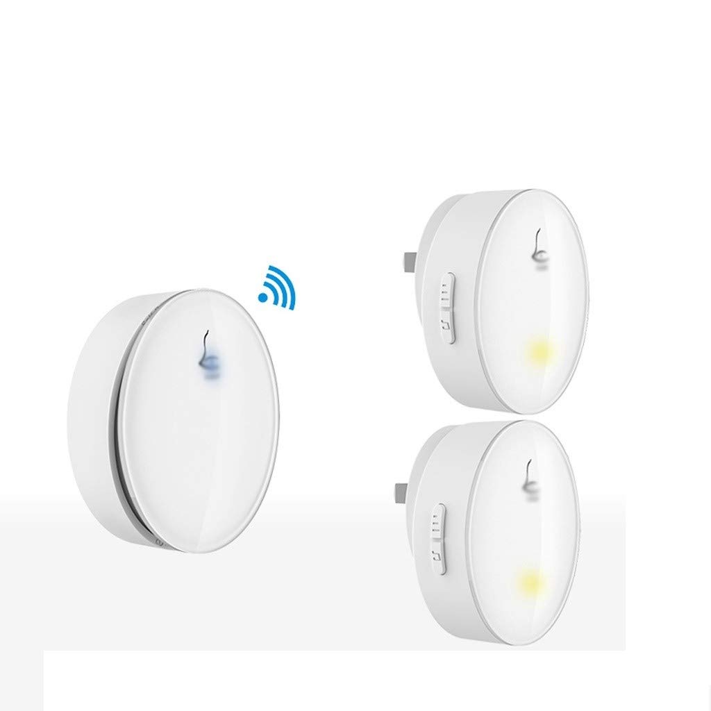 Autoalimentado Timbre inalámbrico de casa sin batería Uno for Dos través de la Pared Impermeable Música electrónica Timbre