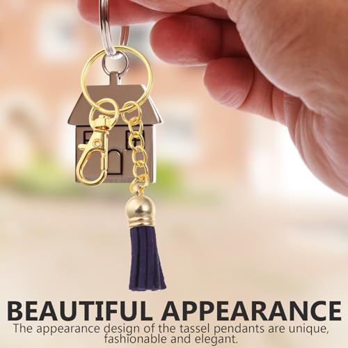 Porte-clés à pompons DIY matériel bricolage mousquetons dorés pendentifs