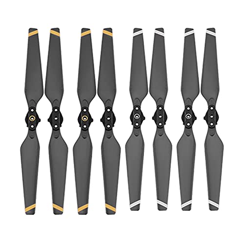 Szwaldaper 8�� �N�C�b�N�����[�X�v���y�� �v���y�� 8330F �܂肽���݃u���[�h CW CCW �X�y�A�p�[�c �����p�A�N�Z�T���[ �X�N�����[�E�B���O DJI�p�AMavic Pro�p �h���[���u���[�h�v���y��(Black white gold)