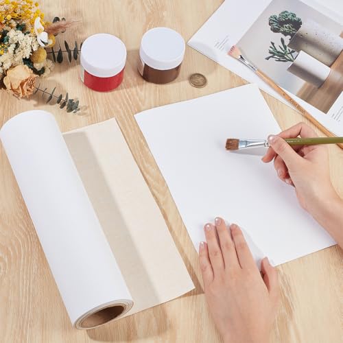 Miniatura 3 de Gorgecraft Rollo De Lienzo De Lino De 5 M 28cm De Ancho Tela Blanca Imprimación A Mano Textura Media Pintura Al Óleo Y Acrílica. Ideal Para Artistas Para Pintar Para Manualidades Para Decorar Fondos.