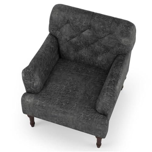 Sillón Transicional Gris Tapizado Cuero Sintético miniatura 5