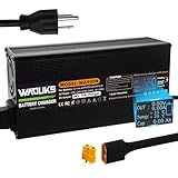 WAOUKS 84V 10A Li-ion Battery Charger Aluminum Case Used for 20S 72V Lithium Battery Fast Charger with DC Output XT60 Male Connector