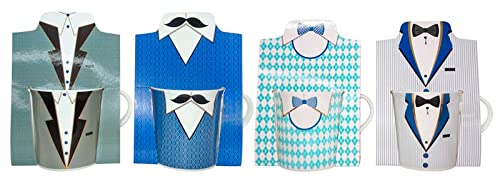 Set de 36 Tazas Esmoquin Hombre En Bolsa de Regalo - Tazas para Detalles, regalos, recuerdos Bodas Invitados Hombres, Casamientos, Wedding Mug.