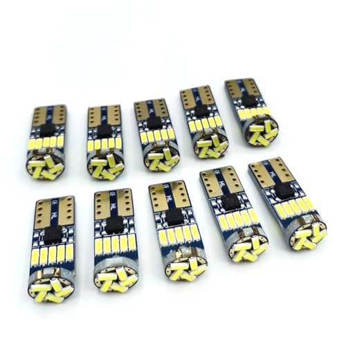 Lámpara LED para auto W5W T10 10PCS 6000K 12V blanca