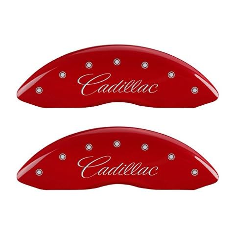 MGP Caliper Covers - Brake Caliper Covers 2007-2020 Cadillac Escalade - Front and Rear Set - Red Cover