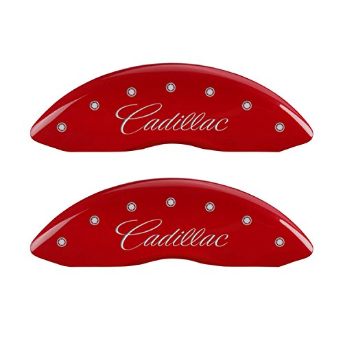 Image of MGP Caliper Covers 35011SCTSRD Caliper Cover with Red Powder Coat Finish, (Set of 4)