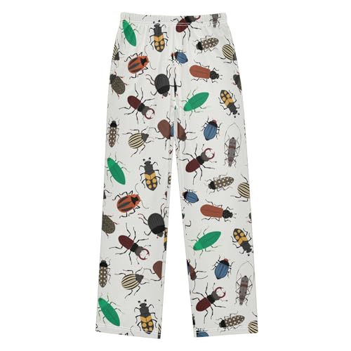 Boys' Pants Colorful Beetle Long Bottoms Jogger Pants Elastic Waist Trousers with Pockets S-XL