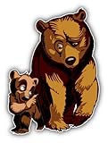 Brother Bears Cartoon Walking - Sticker Graphic - Auto, Wall, Laptop, Cell, Truck Sticker for Windows, Cars, Trucks