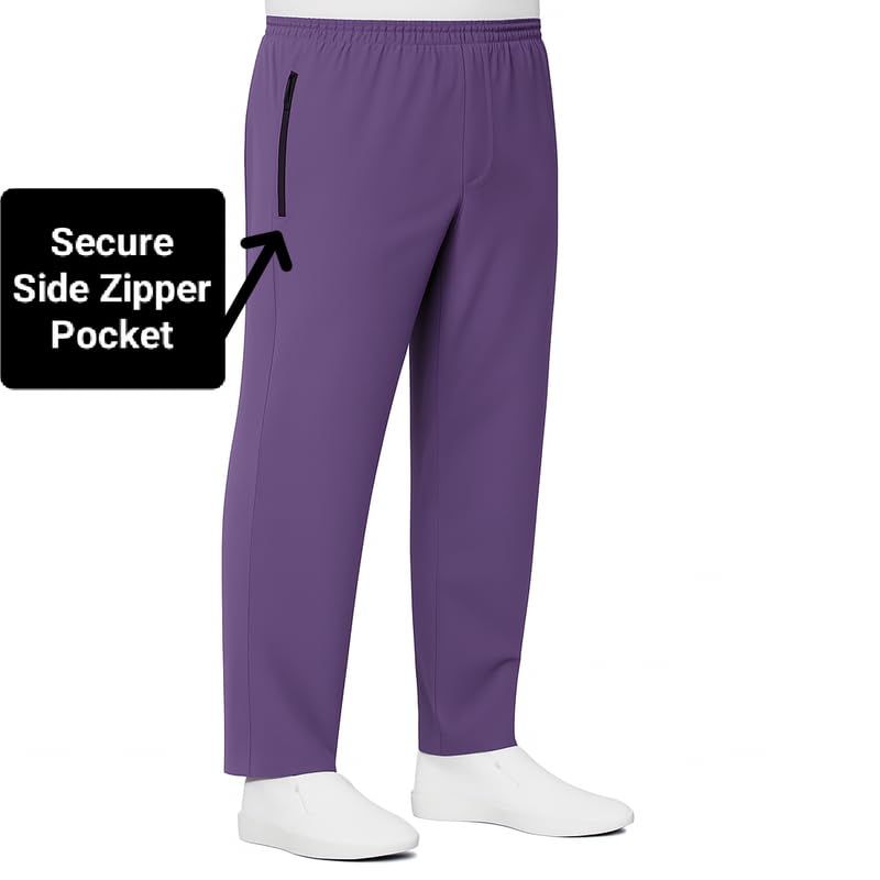 Image of TrendyUniform Unisex Regular Fit Polyester Cotton Scrub Suit for Componder| V-Neck Top and Drawstring Pant |Half Sleeves Hospital Uniform for Doctors, Nurses and Dentist, OT
