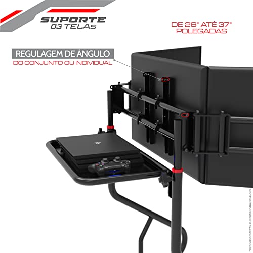 Extreme Simracing Suporte Para 03 Telas com porta PC ou Console