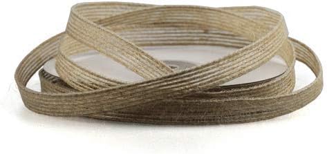 Burlap Ribbon 3/8 Wide 25 Yards with Sewn Edge