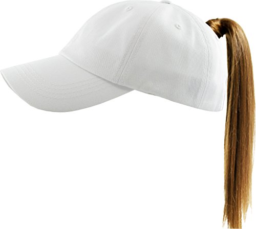 Image of Classic Plain Ponytail Messy High Bun Headwear Adjustable Cotton Trucker Mesh Glitter Hat Baseball Cap