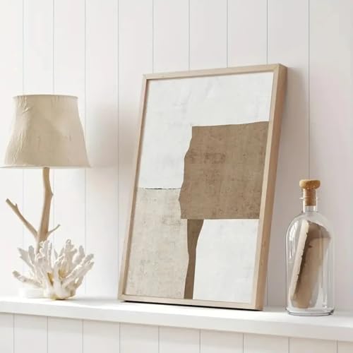 Affiches murales abstraites marron beige 20x35cm image sur toile minimaliste chambre - 4