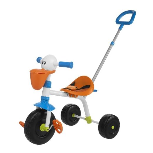 Chicco Triciclo Pelícano 2en1, Triciclo para Niños con Mango de Altura Ajustable, Cinturón y Compartimentos de Almacenaje, Juguetes para Niños de 18 Meses a 5 Años, Máx. 20 Kg, Multicolor