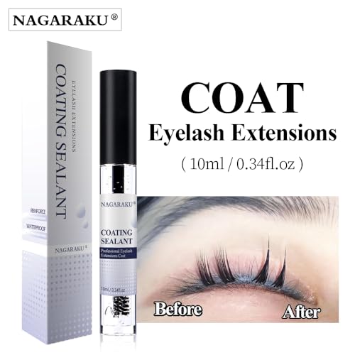 NAGARAKU Uszczelniacz do rzęs 10 ml przezroczysty żel do stylizacji rzęs Manga Lashes Wodoodporny żel do powlekania mascare klastry szczotka powłoka wzmacniająca końcówki rzęsy żel stabilna klamra