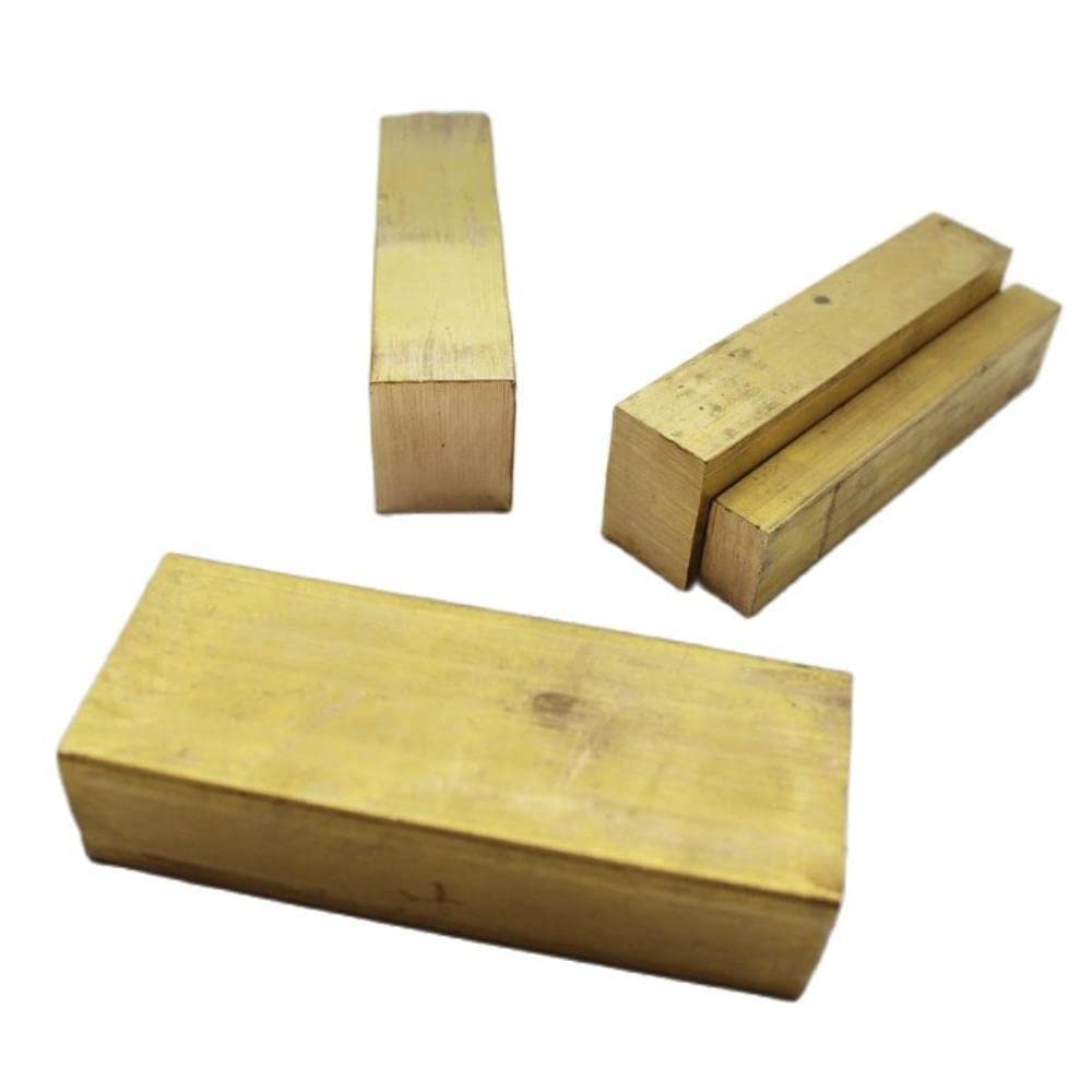 Barre/Aste Quadrate in Ottone Solide, Taglio Fatti a Mano Fai -Da -Te/8 * 60 * 100Mm 1Pc