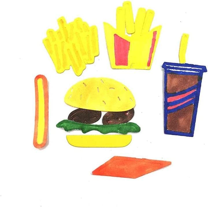 GLOBLELAND Pizza & Fast Food Stanzformen - Coole Metall-Prägeschablonen Für Scrapbooking & Kartenbasteln