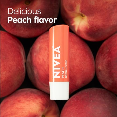 Image of NIVEA Lip Care, Peach and Shimmer Lip Care Variety Set, 8 Lip Balms Total