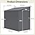 YOPTO 4x7 FT Outdoor Storage Shed,Lean to Lockable Metal Garden Shed Steel with Reinforced Beams,All Weather Waterproof Storage House W/Lockable Door,for Backyard,Patio,Lawn,Garden,Dark Gray