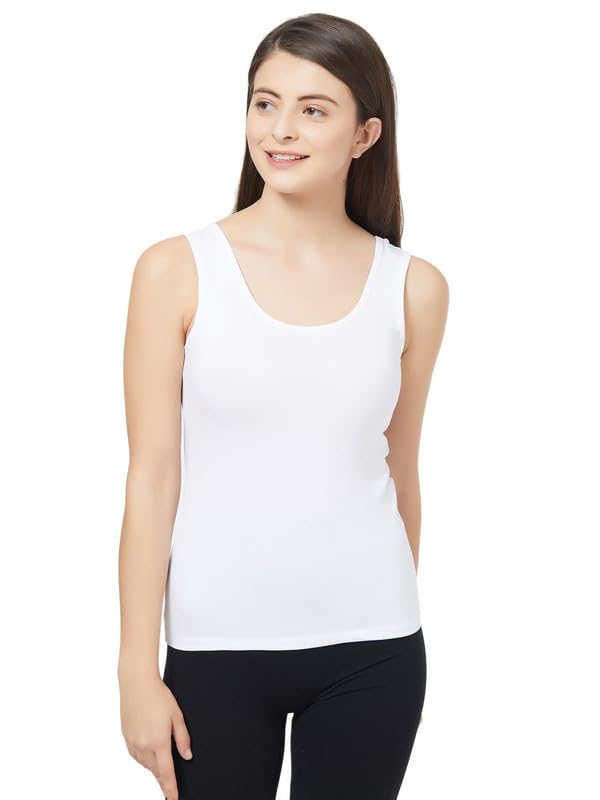 moirai Tank Tops for Woman | Pure Cotton Stretchable Camisole | Sleeveless Tops for Women Stylish | U Shape Undershirt Top for Woman | Gym Yoga Vest for Women | Soft & Comfortable Camisoles-picture-29