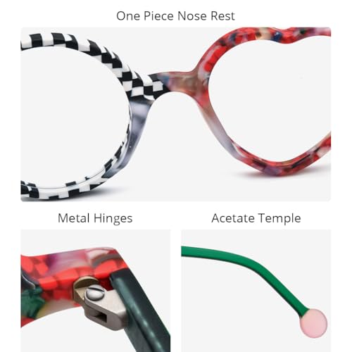 Image of HEPIDEM Multicolor Acetate Glasses Frame Men Women Round Eyeglasses Optical Spectacles 9377