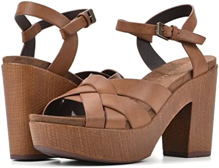 WHITE MOUNTAIN Women's Achiever Platform Clog, Dk.Tan/Burn/Smooth, 6.5 M | Image 1