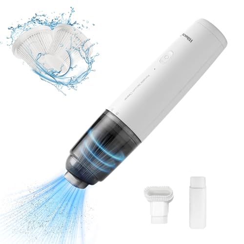 Hiluce Mini Vacuum Cleaner Cordless,Car Vacuum Cleaner Portable with HEPA
