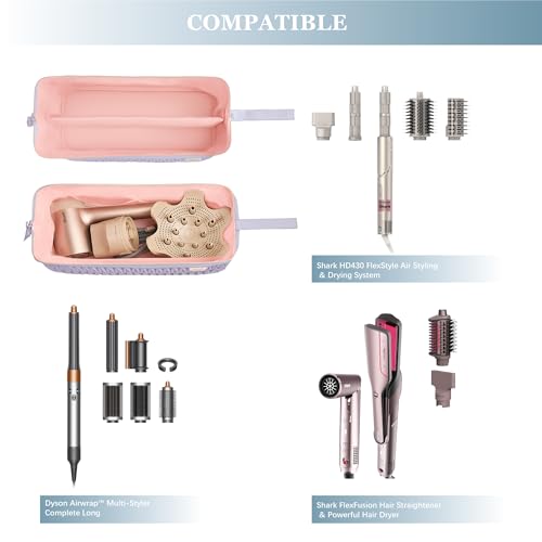 Image of Leudes Dy son Airwrap Travel Case for Shark Flex Style Fusion Hair Dryer