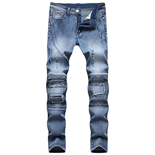 Jeans casual slim straight para hombre miniatura 1