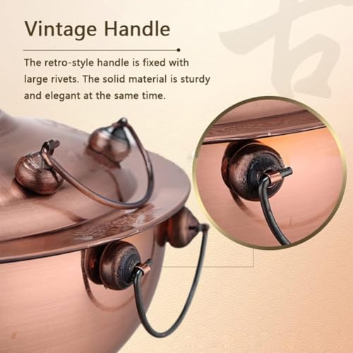 Olla Hot Pot tradicional chino cobre 28cm plateada miniatura 3