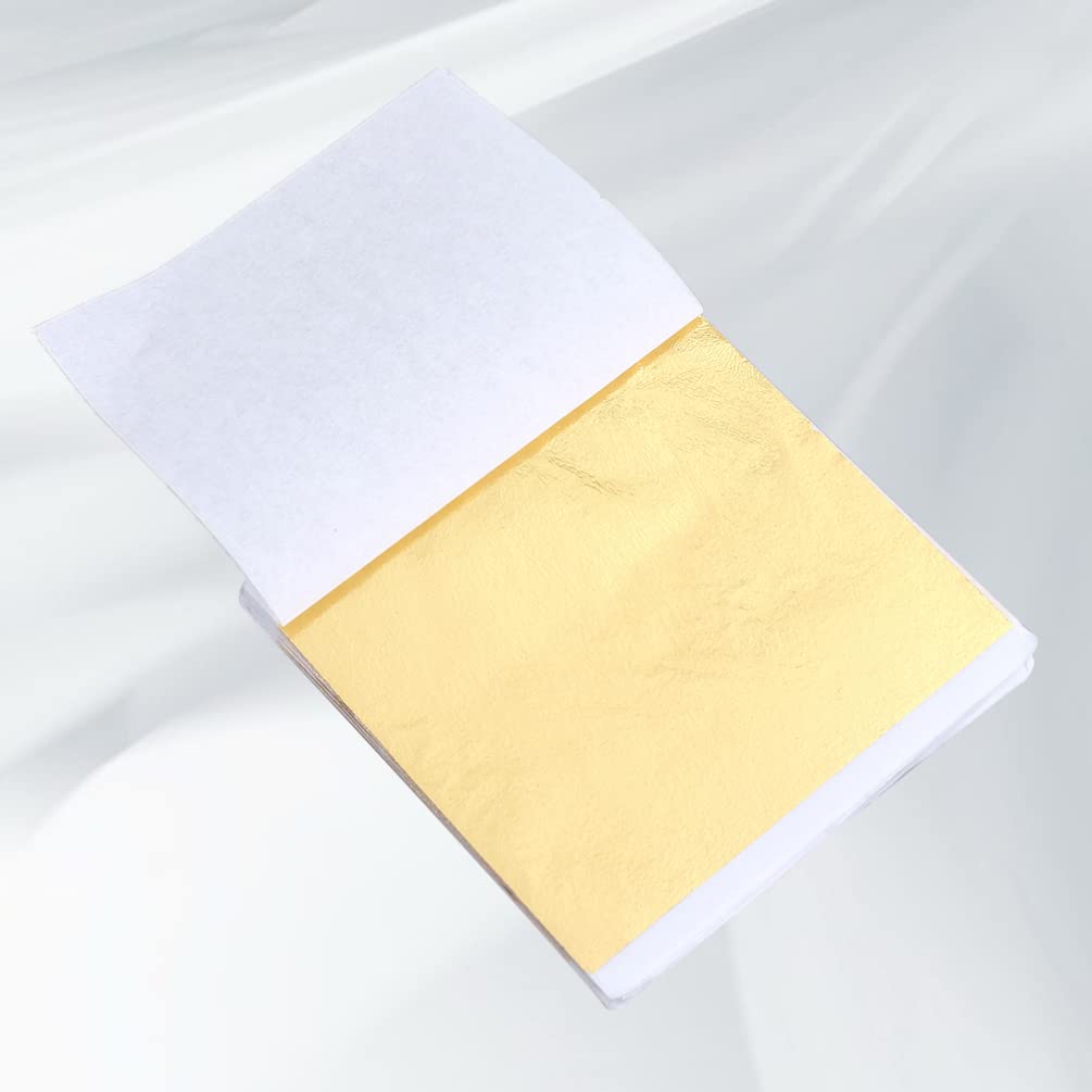 Ciieeo 8x8.5cm Foil Decorative Sheets 50pcs Leaf Foil Paper Sheets for Crafts Gilding Decorative Art Projects