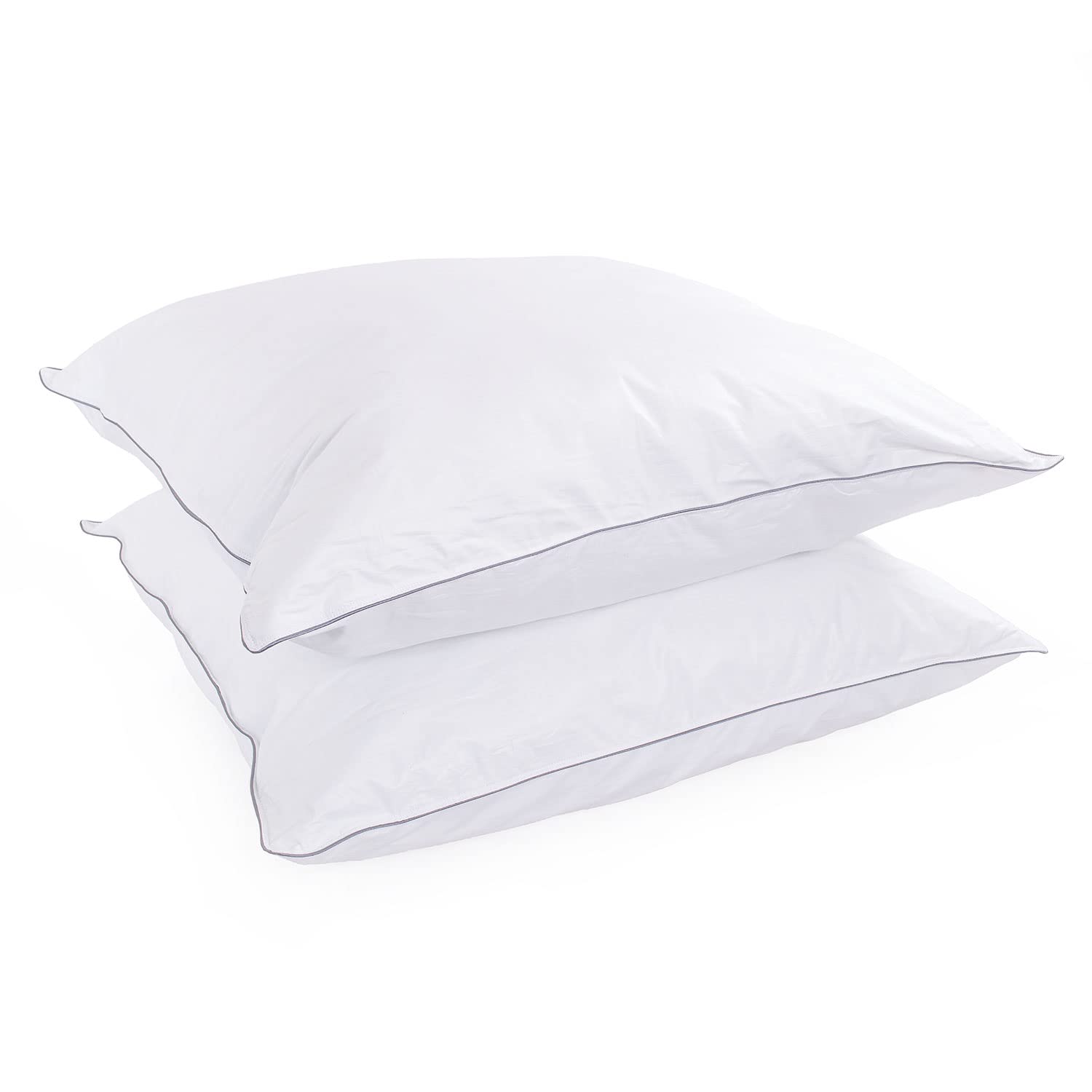 H&F Heimtextilien Thermoaktiv Kissen mit Outlast-Faserfüllung | 80x80 cm 2er Set | Allergiker Kopfkissen mit Oeko-TEX Zertifiziert | Bezug: Baumwoll Batist | Füllung: 1140g Outlast thermoaktive Faser