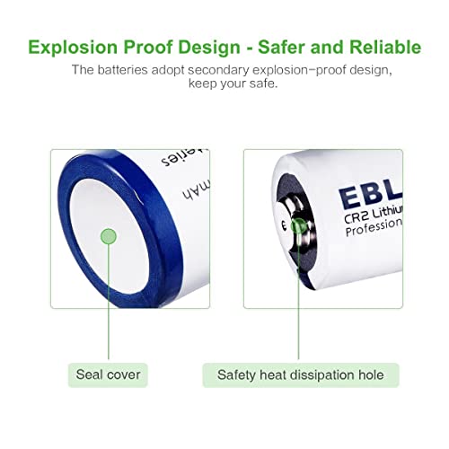 Ebl Cr2 Lithium Battery, 3 Volt 800Mah Photo Battery For Mini 25, Mini 50, Golf Rangefinder, Flashlight, Electronic Toys, Alarm Systems (Cr2-8 Count) #TOP1