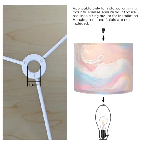 Image of Nuxovilar Lamp Shades Set of 2, 13 inch Top x 13 inch Bottom x 10 inch High (Spider) | Large lamp shades dreamy flowing pattern bedroom living room studio covers light decorative (Abstract)