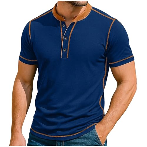 Polo d'été pour homme anti-transpiration à col en V et coupe ajustée