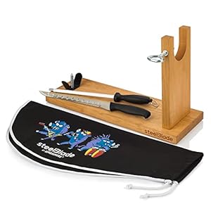 Steelblade Hamhouder + hamafdekking Kukuxumusu + hammes en Chaira – hamhouder gemaakt in Spanje