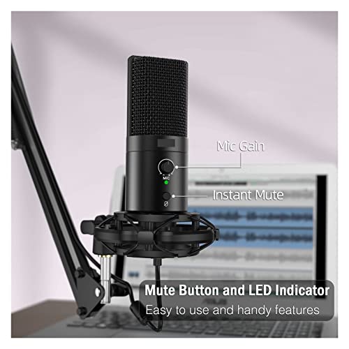 Microphone USB PC gaming streaming podcast avec bras articulé kit T683