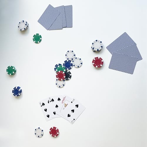 Goliath – POKER-SET 300 CHIPS, Aluminiumbox mit Kartenspiel, 300 Pokerchips und 5 Würfeln, Brettspiel für Erwachsene und Kinder ab 6 Jahren, 2 bis 10 Spieler – Bild 7