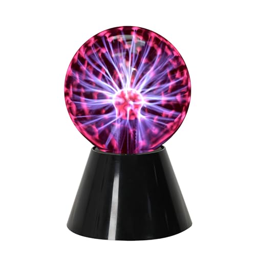 Pheashine Plasmakugel 12cm Magic Sphere ball Leucht Berührungs- und Schallempfindliche Plasma Ball Light Elektrostatische Blitzkugel Plasmalampe Rotlicht Pädagogisches Spielzeug Physik
