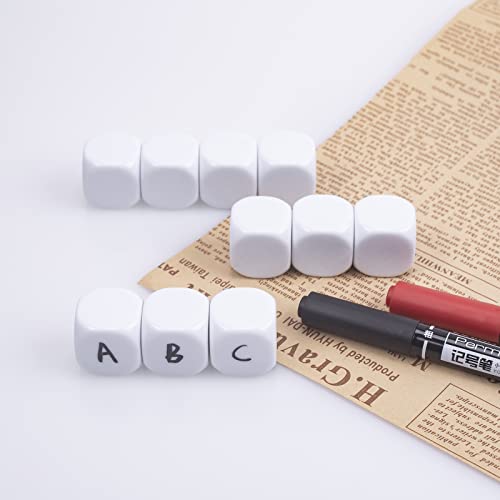 LianShi 22MM gerundetes leeres sechs mit Seiten versehenes Würfel-Unterricht verursachte Sesources Spiel, das Plastikwürfel Vier Farben wählt