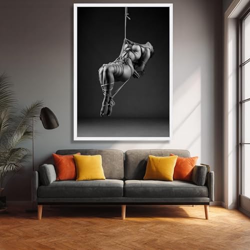 Impression photographique d'art abstrait : toile suspendue femme haut de gamme