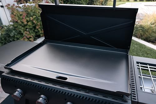 Image of Camp Chef Gridiron Pro- 36 inch Outdoor Griddle Grill with Side Burner, Flamethrower Ignition & Hinged Lid - Premium 36 inch Flat Top Grill for Outdoor Cooking
